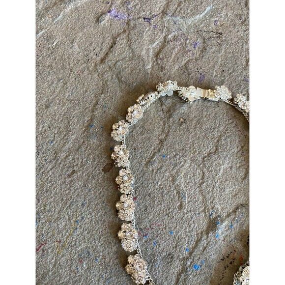 Estate Necklace Rhinestone Glam 1950s NG Collar Beautiful Hollywood - Picture 2 of 10